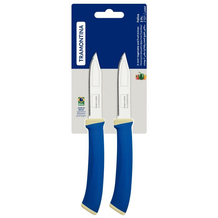 Набор ножей Tramontina Felice Blue Vegetable Serrate 76 мм 2 шт (23491/213) изображение 2