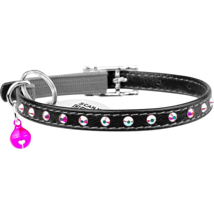 Нашийник для тварин WAUDOG GLAMOUR з резинкою і стразами для кішок (ментоловий) (325413) зображення 2