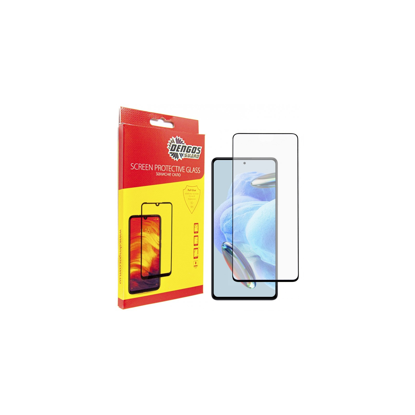 Стекло защитное Dengos Full Glue Xiaomi Redmi Note 12 Pro 5G/12 Pro+ 5G (black) (TGFG-294)