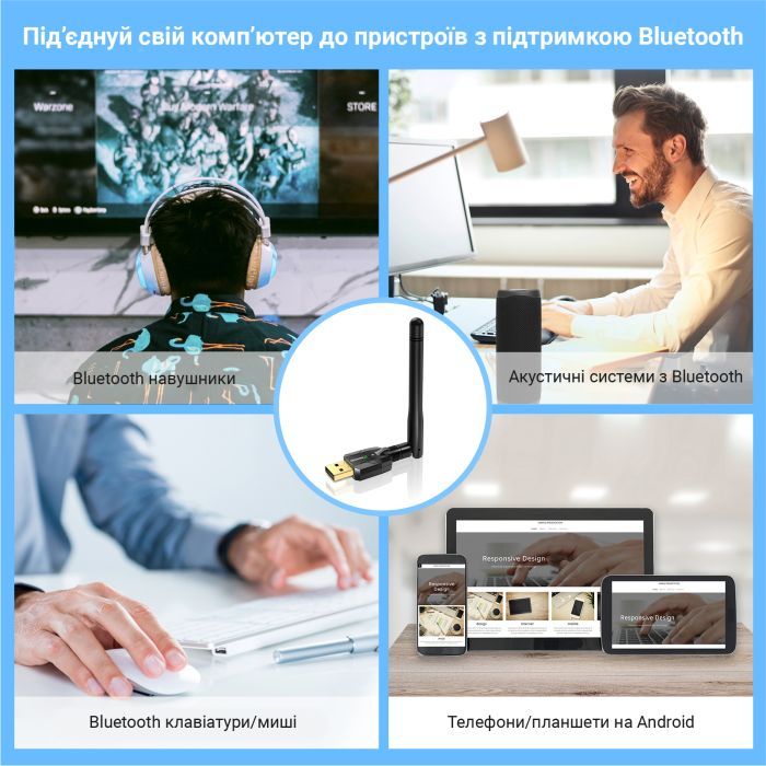 Bluetooth-адаптер Grand-X 5.1 100m with antenna (BT50S) изображение 7