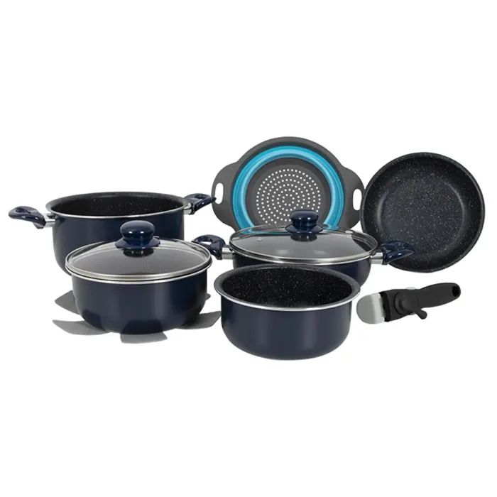 Набор посуды Gimex Cookware Set induction 9 предметів Dark Blue (6977225)