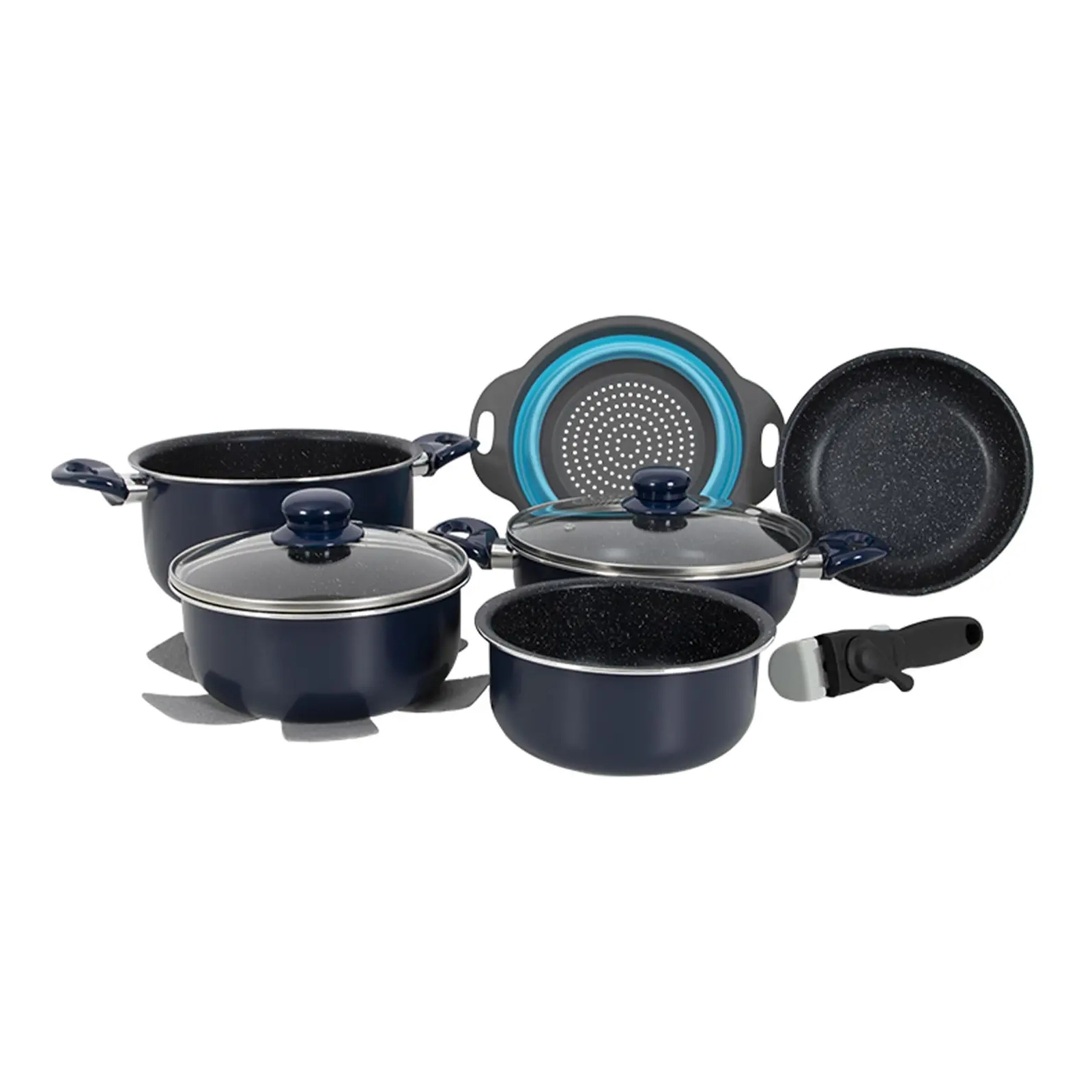 Набор посуды Gimex Cookware Set induction 9 предметів Dark Blue (6977225)