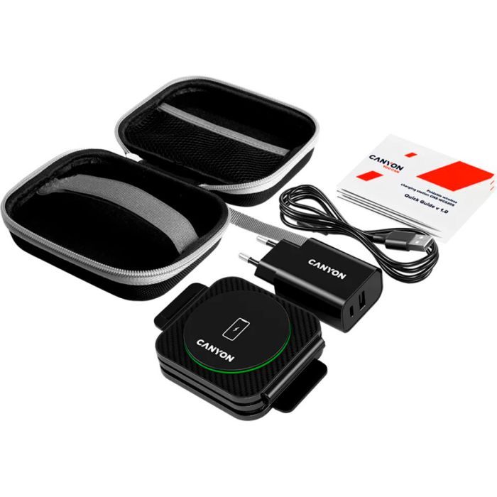 Зарядний пристрій Canyon WS-305 Foldable 3in1 Wireless charger (CNS-WCS305B) зображення 6
