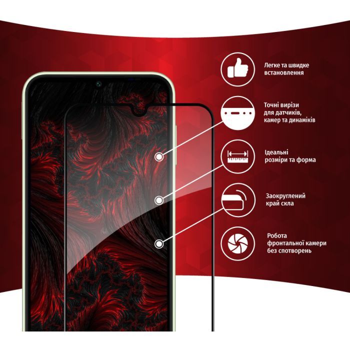 Стекло защитное Intaleo Full Glue Samsung A14 (1283126559778) изображение 3