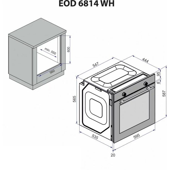Духовой шкаф Minola EOD 6814 WH изображение 12