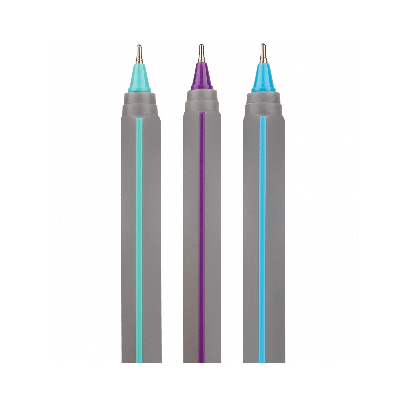 Ручка шариковая Yes Triangular Gray 0,7 мм синяя (412103) изображение 3