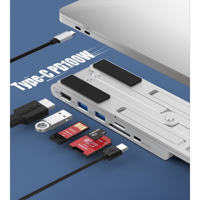 Концентратор Choetech USB-C 7-in-1 (HUB-M43-SL) изображение 4