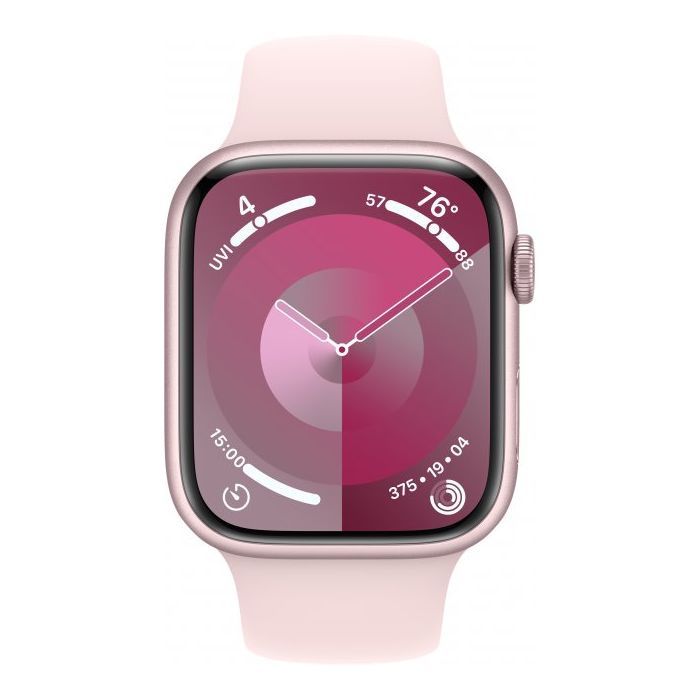 Смарт-часы Apple Watch Series 9 GPS 41mm Pink Aluminium Case with Light Pink Sport Band - S/M (MR933QP/A) изображение 2