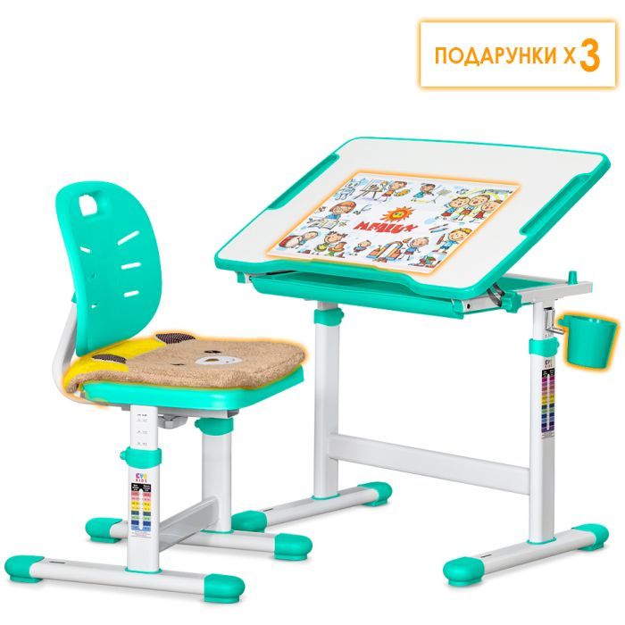 Парта со стулом Evo-kids Green (Evo-06 Ergo Z) изображение 5