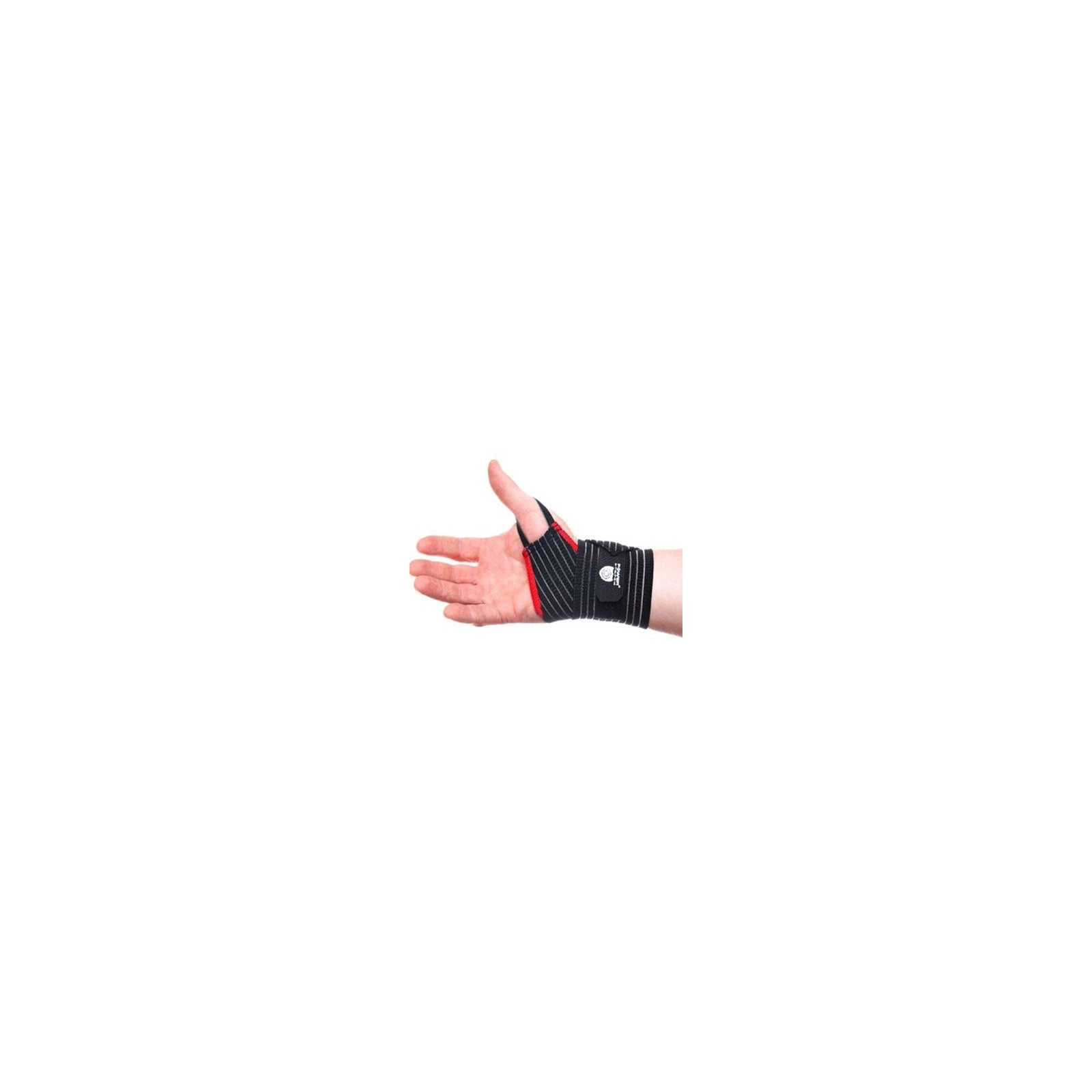 Бинт для спорта Power System PS-6000 Elastic Wrist Support Black/Red (PS-6000_Black) изображение 2