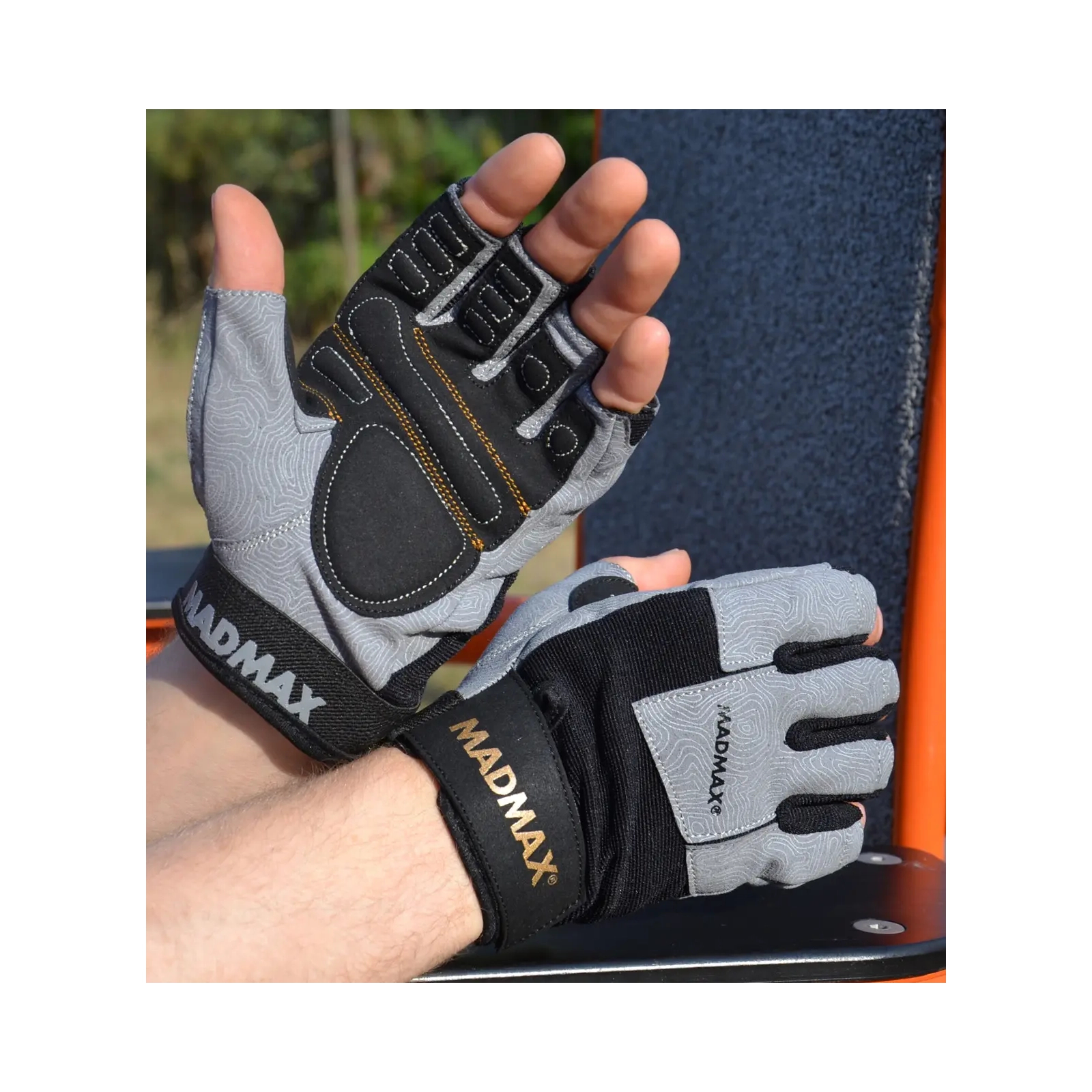 Перчатки для фитнеса MadMax MFG-871 Damasteel Grey/Black M (MFG-871_M) изображение 6