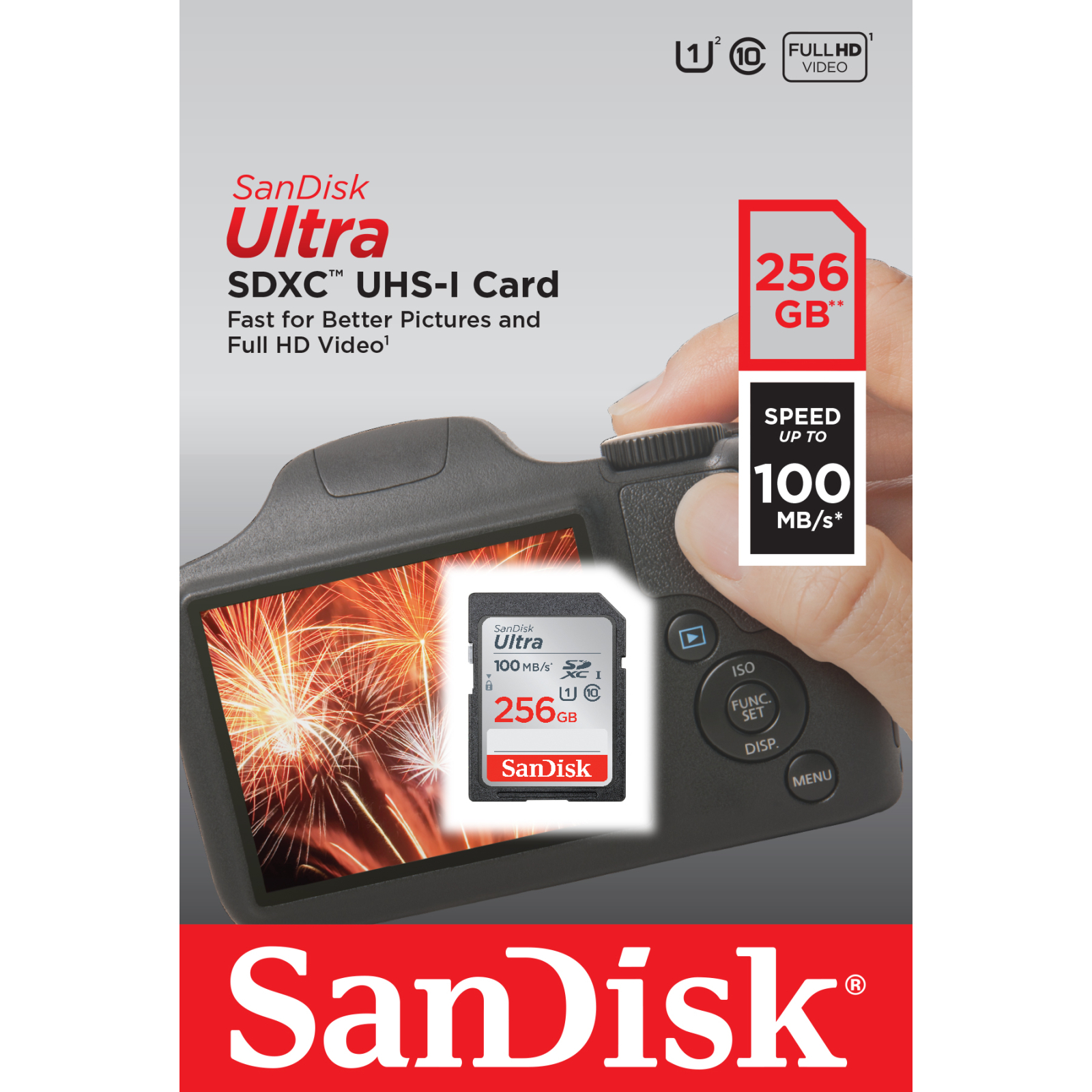 Карта пам'яті SanDisk 256GB SD class 10 UHS-I Ultra (SDSDUNR-256G-GN3IN) зображення 2