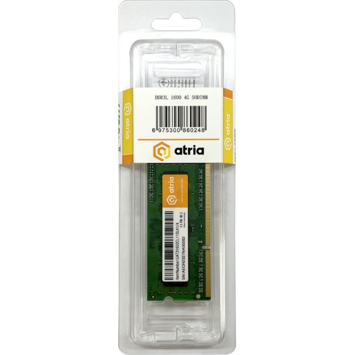 Модуль памяти для ноутбука SoDIMM DDR3 8GB 1600 MHz ATRIA (UAT31600CL11SLK1/8) изображение 3