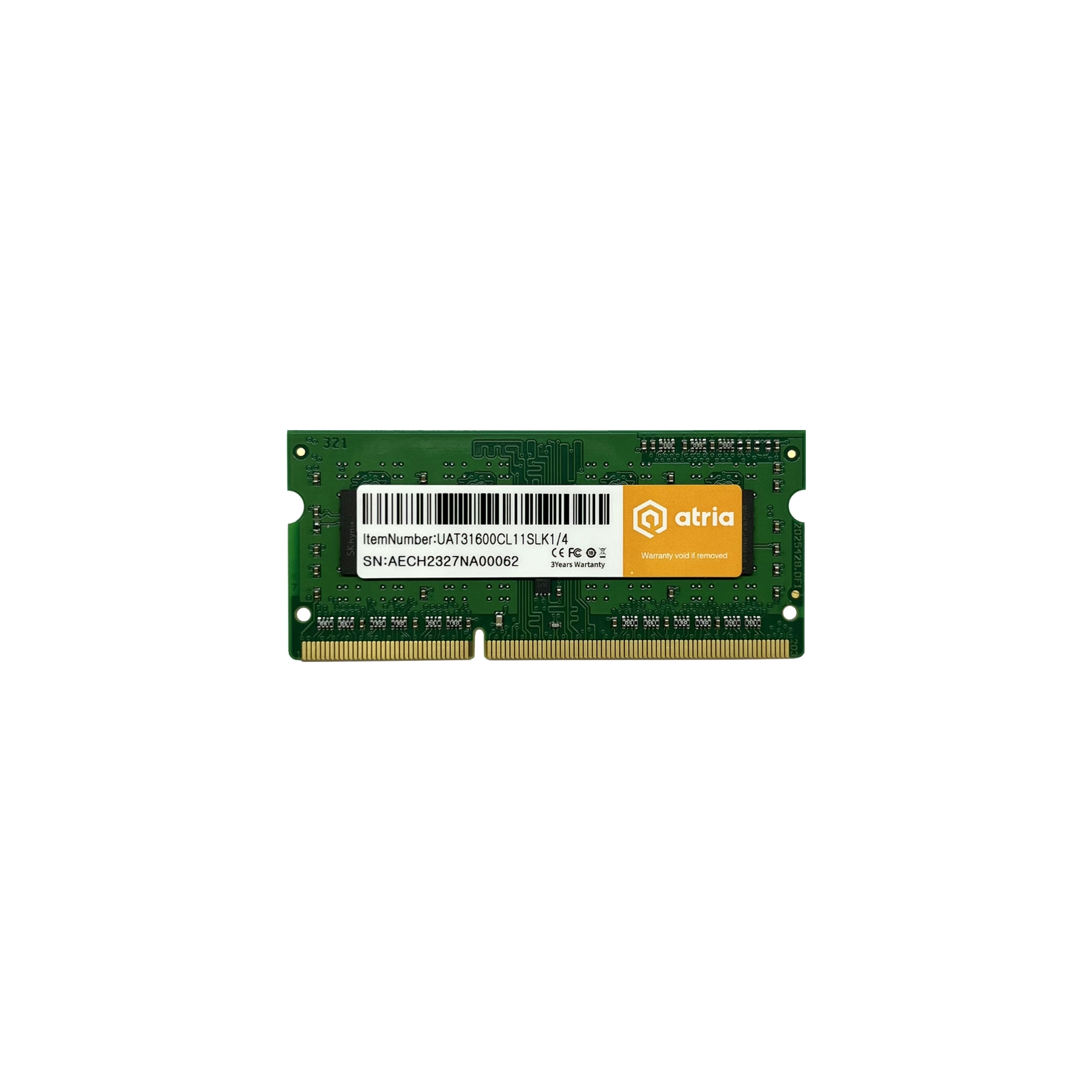 Модуль памяти для ноутбука SoDIMM DDR3 8GB 1600 MHz ATRIA (UAT31600CL11SLK1/8)