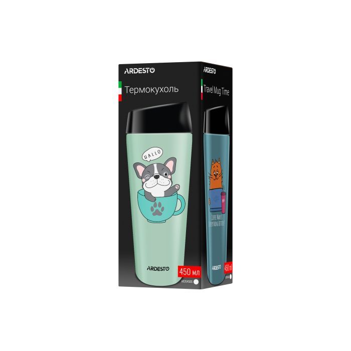Термокружка Ardesto Coffee Тime Meowning 450 мл Бежева (AR2645WC) зображення 8