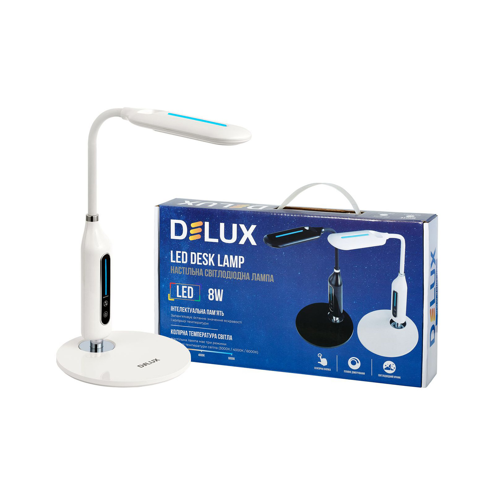 Настільна лампа Delux LED TF-510 8 Вт (90021194) зображення 2