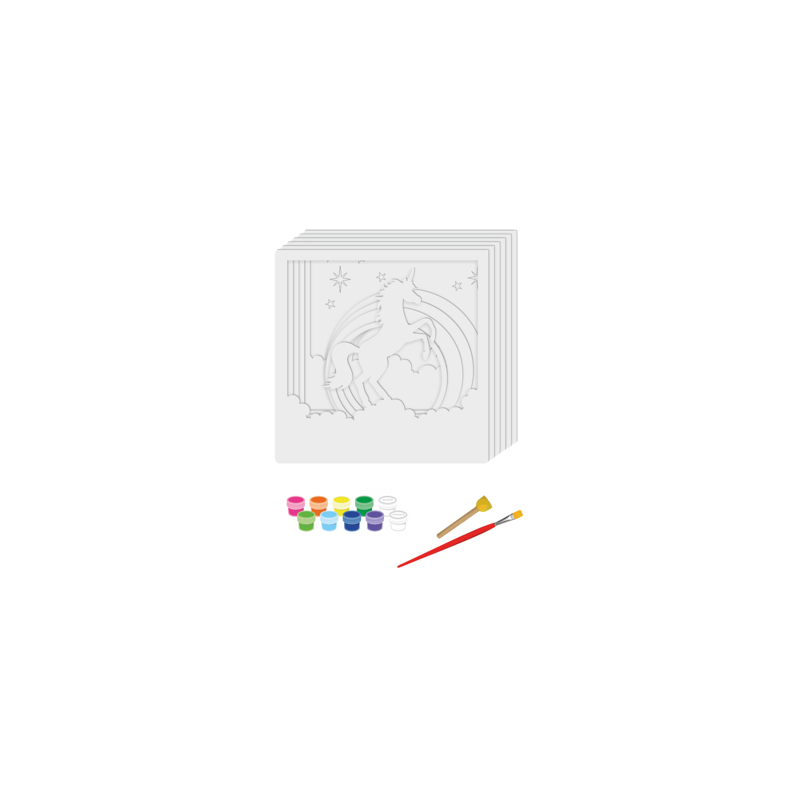Набор для творчества Rosa Talent 3D-картина 6 слоев Юникорн и радуга 30х30 см (4823098529019) изображение 2