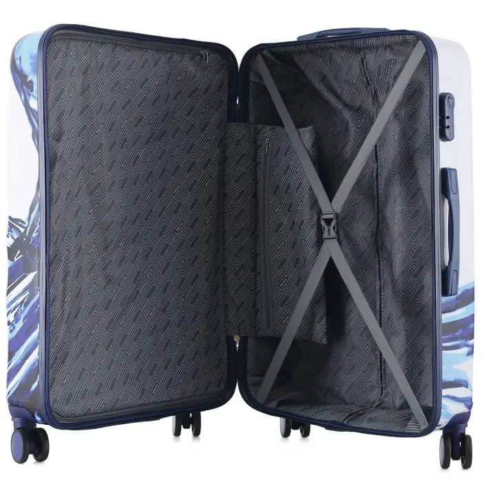 Чемодан Semi Line Print 20" S White/Blue (T5653-1) изображение 6