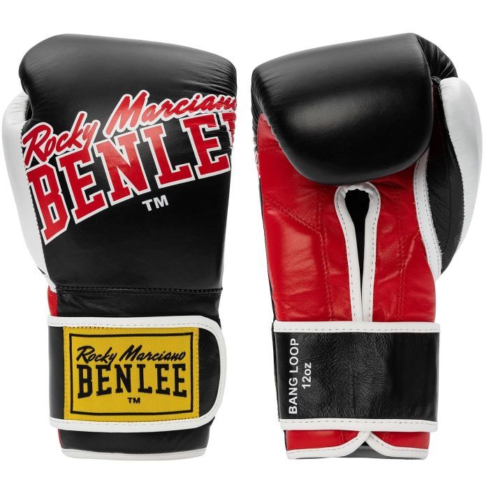 Боксерські рукавички Benlee Bang Loop Шкіра 12oz Чорно-червоні (199351 (Black Red) 12 oz.) зображення 2