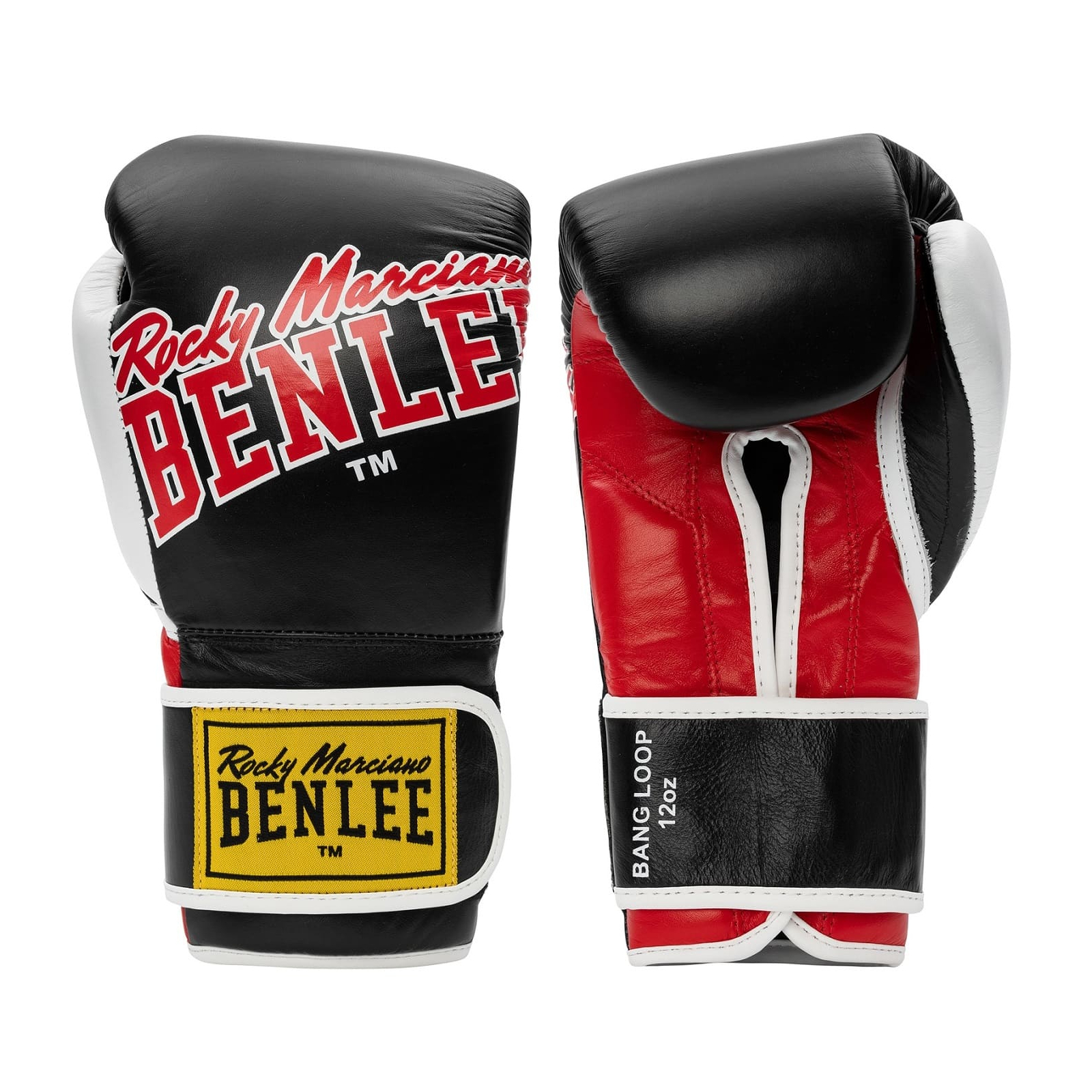 Боксерские перчатки Benlee Bang Loop Шкіра 12oz Чорно-червоні (199351 (Black Red) 12 oz.) изображение 2