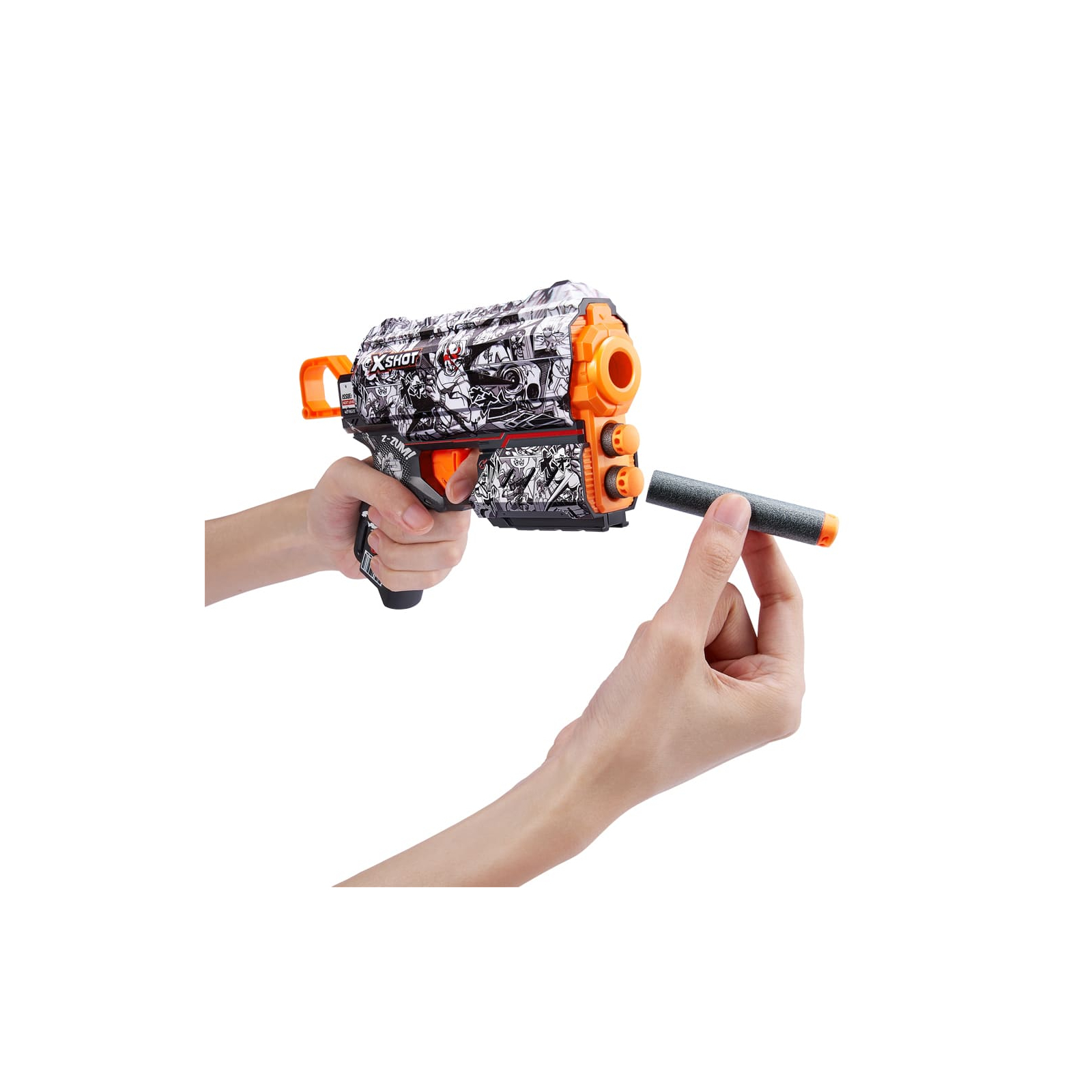 Игрушечное оружие Zuru X-Shot Быстрострельный бластер Skins Flux Illustrate (8 патронов) (36516D) изображение 4