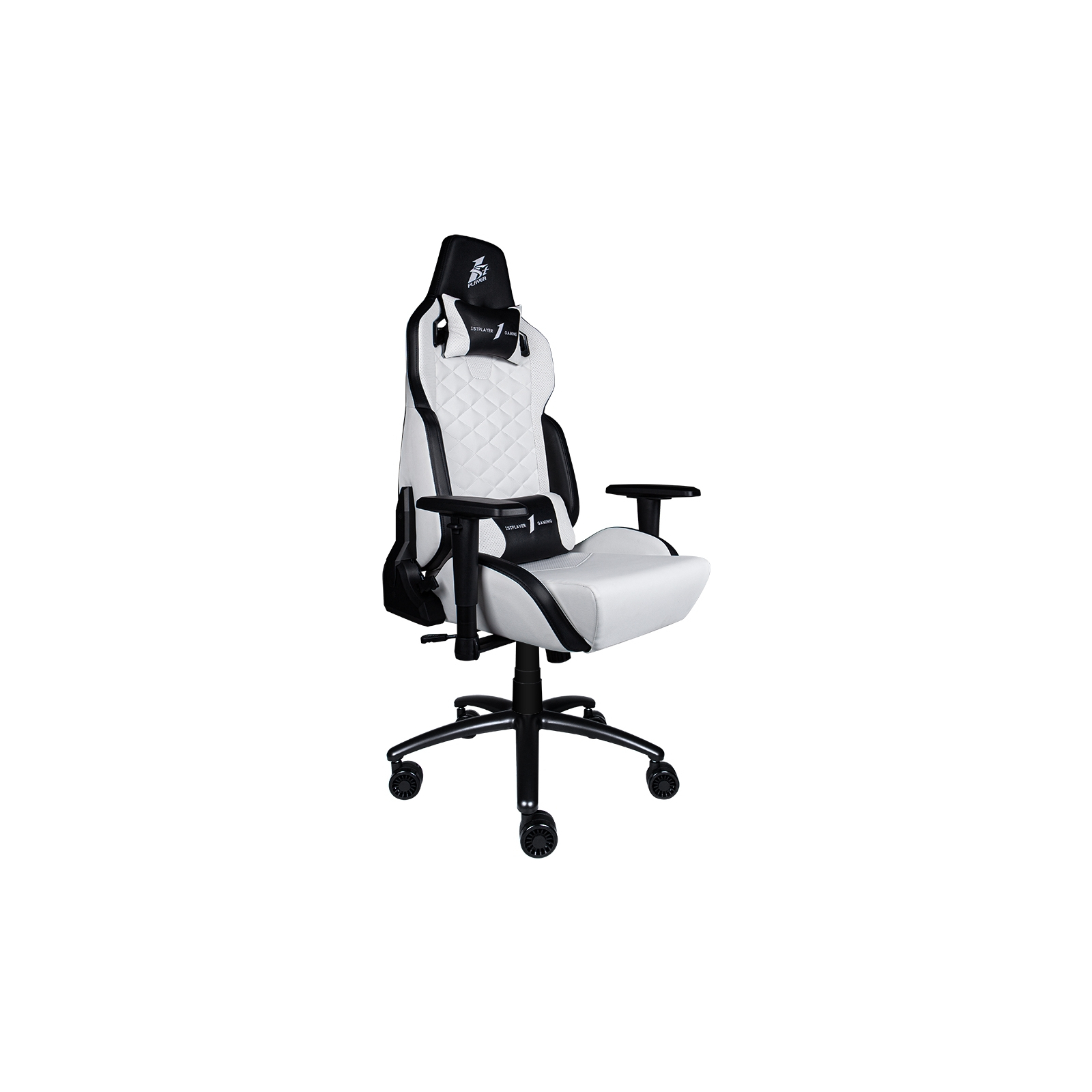 Крісло ігрове 1stPlayer DK2 Black-White зображення 2