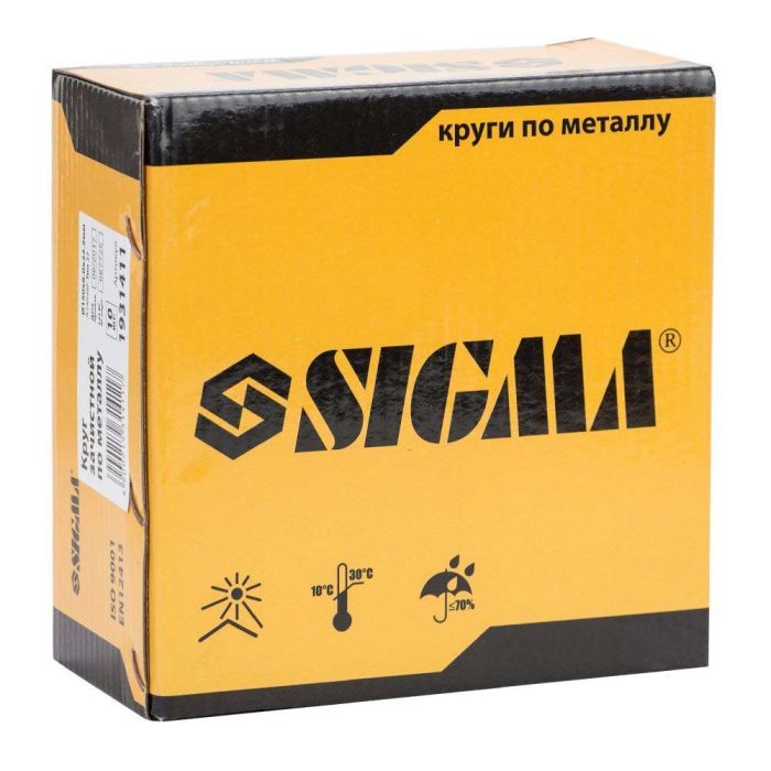 Круг зачистний Sigma по металу 125x6.0x22.2мм, 12200об/хв (1931311) зображення 4