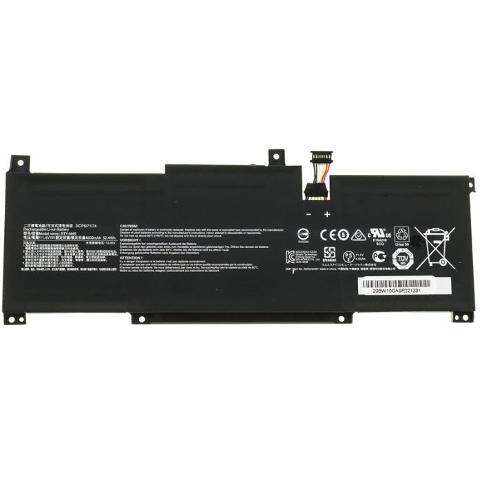 Аккумулятор для ноутбука MSI BTY-M49, 4600mAh (52.4Wh), 3cell, 11.4V, Li-ion (A47826)
