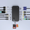 Концентратор Choetech USB-C 15-in-1 HDMI/PD/CR/LAN/USB-A/USB-C/AUX/VGA/DP (HUB-M52-GY) изображение 5