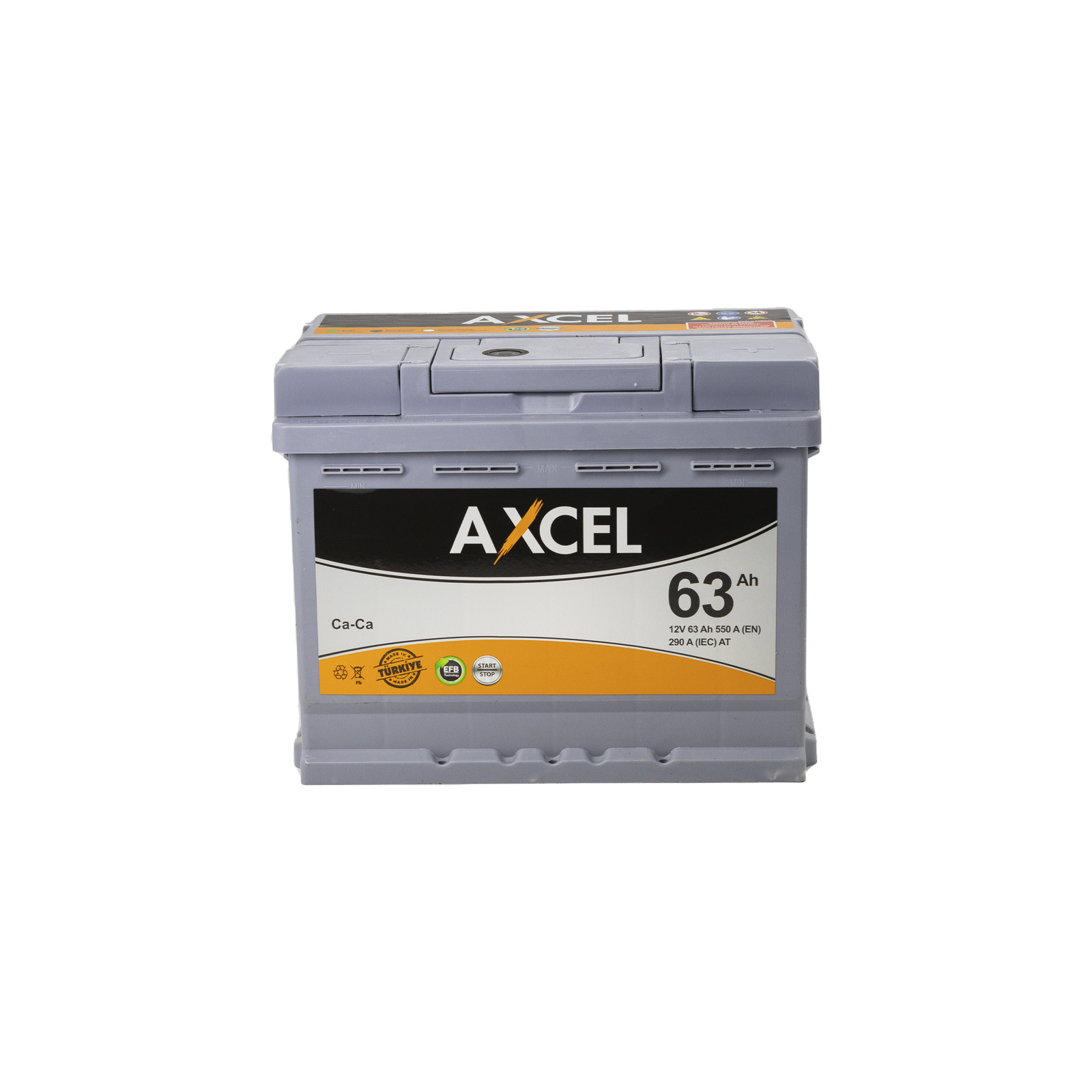 Аккумулятор автомобильный AXCEL Start-Stop EFB 63A +прав. (L2T) (600 пуск)
