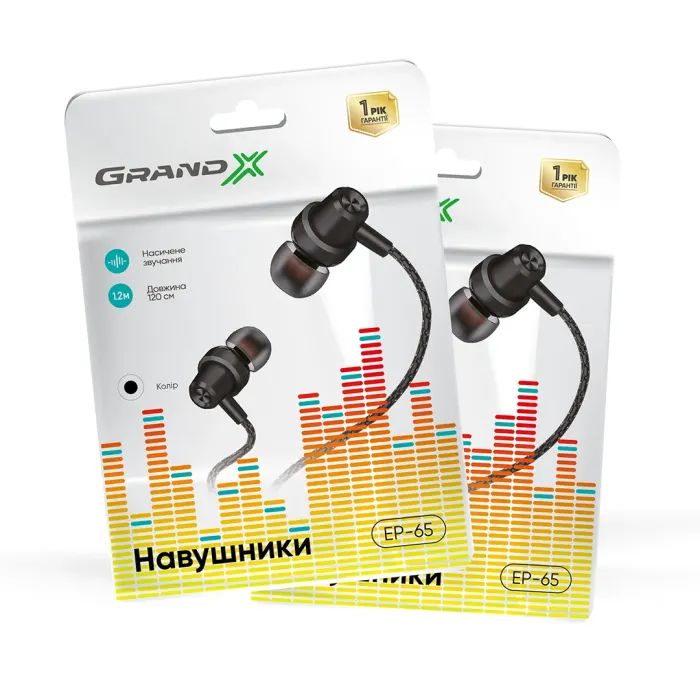 Наушники Grand-X EP-65B Black (EP-65B) изображение 2