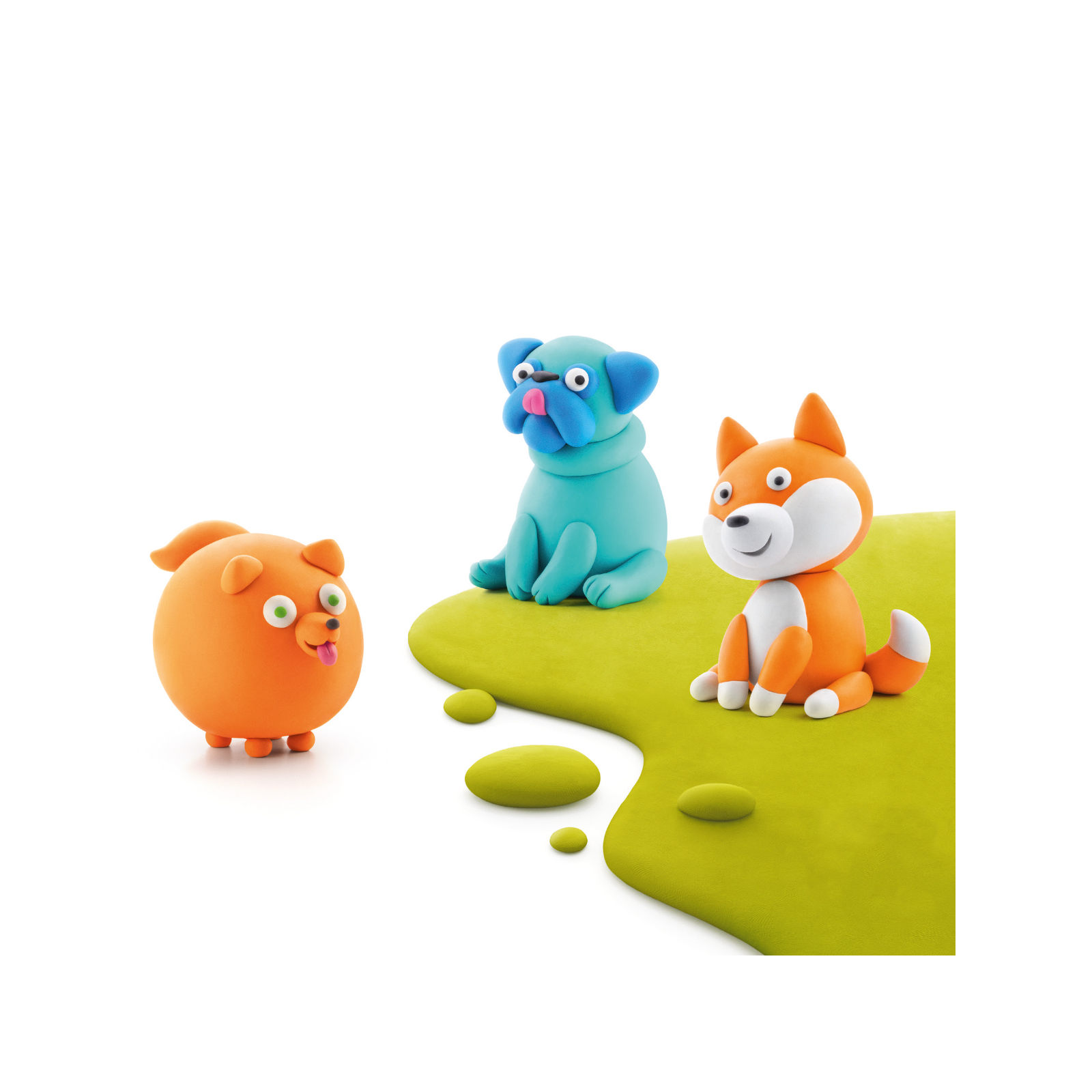 Набор для творчества Lipaka пластилина - Собачьи истории: Шпиц, Мопс, Шиба-ину (60047-UA01) изображение 4