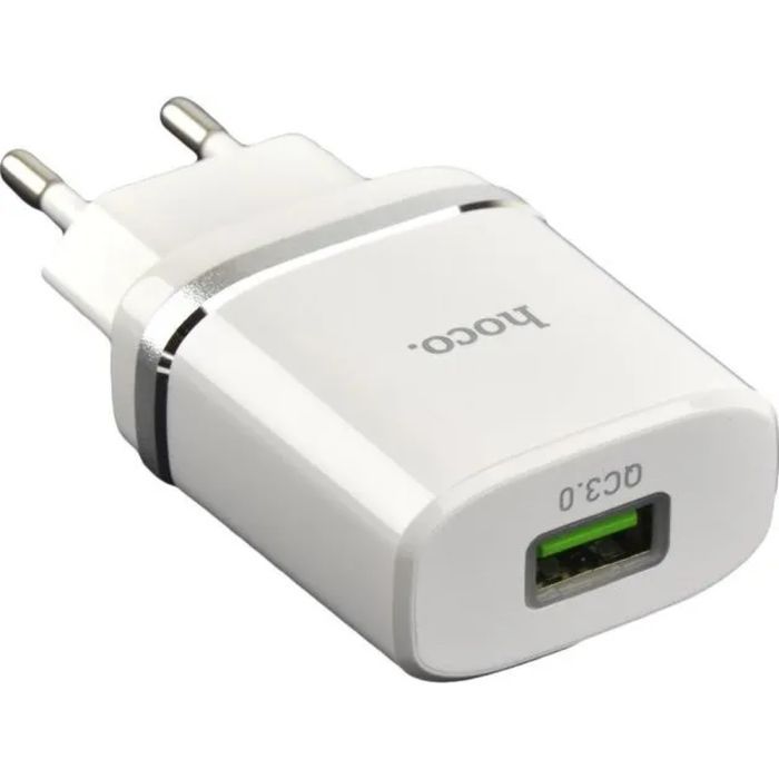 Зарядное устройство HOCO C12Q Smart QC3.0 charger White (6931474716262)