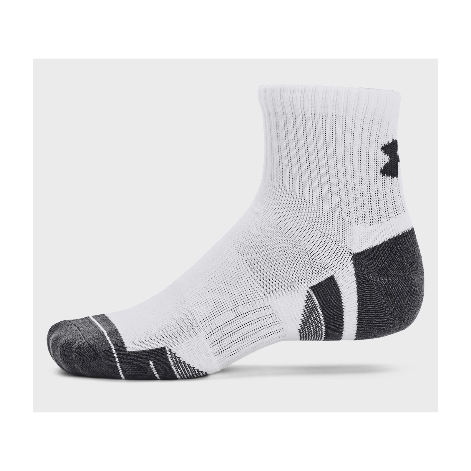 Шкарпетки Under Armour 1379528-100 Performance Cotton 3 пари Qtr білий MD (196883995233) зображення 2