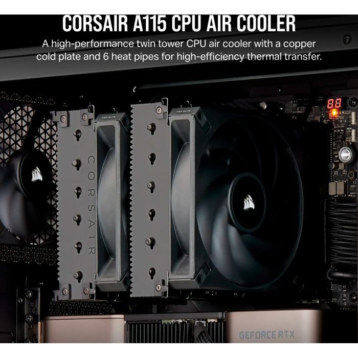 Кулер для процессора Corsair A115 Black (CT-9010011-WW) изображение 12