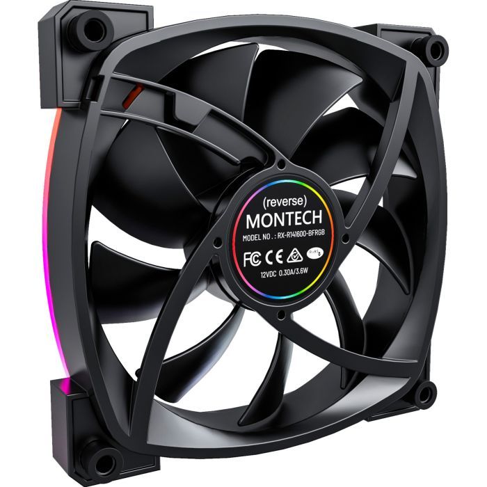 Кулер для корпуса MONTECH RX120 PWM BLACK изображение 3