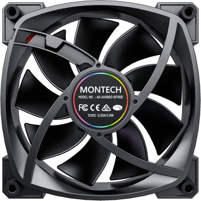 Кулер для корпуса MONTECH RX120 PWM BLACK изображение 4