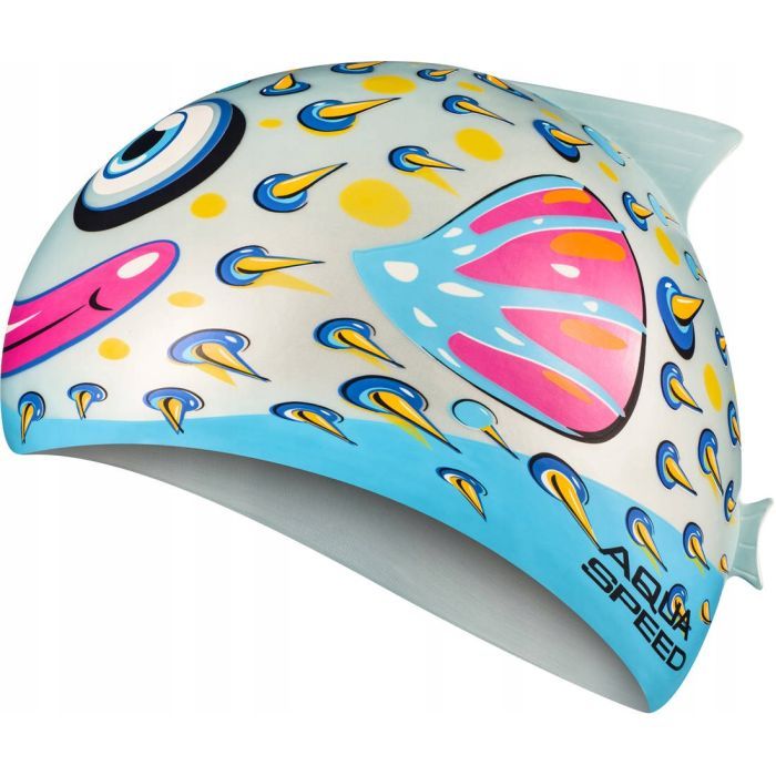 Шапка для плавания Aqua Speed Zoo 115-02-Fish 8691 сірий Діт OSFM (5908217686916)