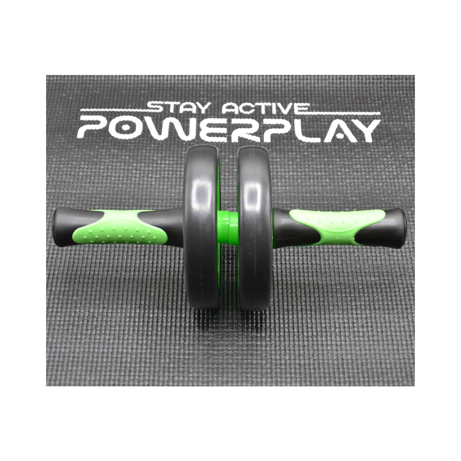 Ролик для пресса PowerPlay подвійний Dual-Core Ab Wheel Чорно-зелений (PP_4327_Black/Green) изображение 6