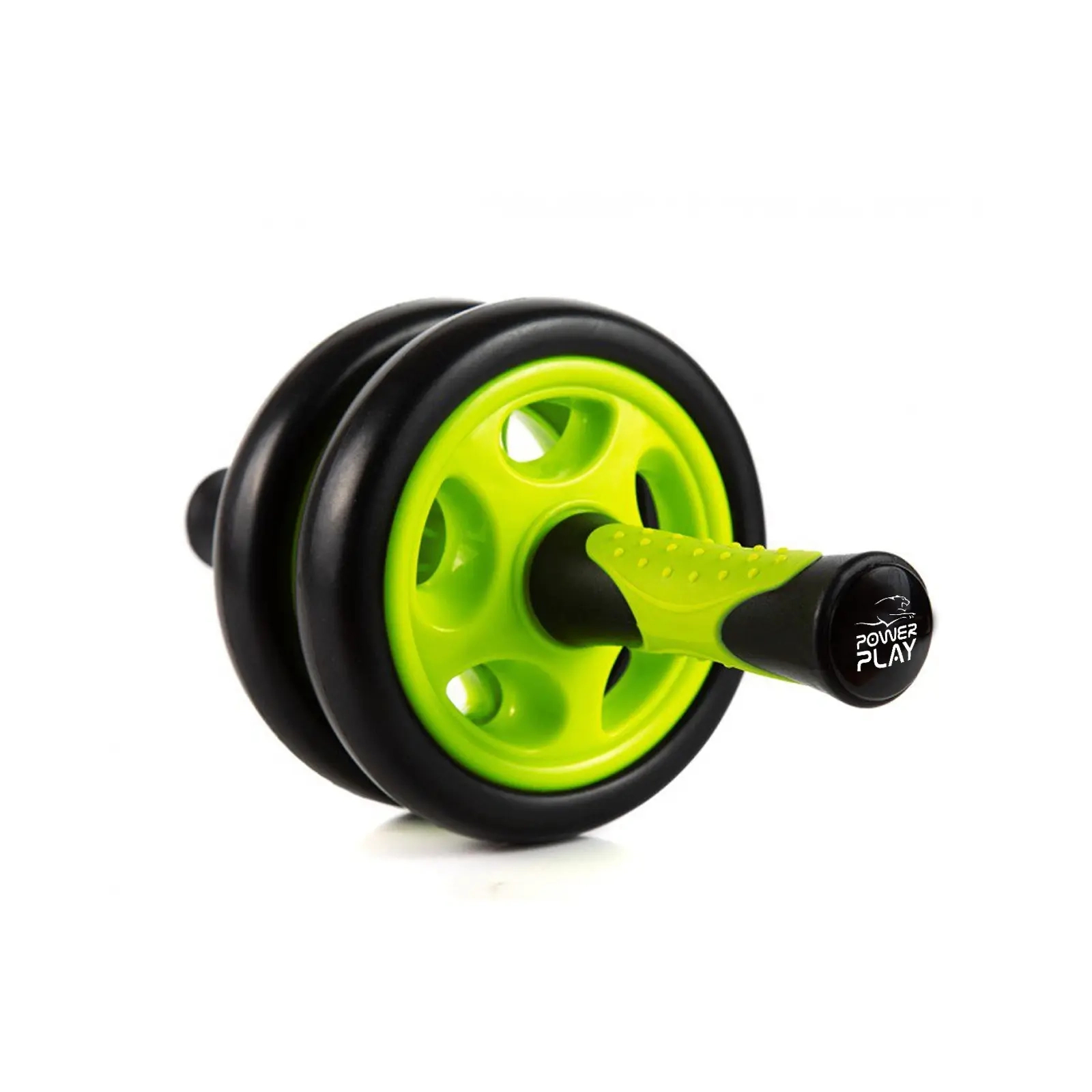 Ролик для пресса PowerPlay подвійний Dual-Core Ab Wheel Чорно-зелений (PP_4327_Black/Green)
