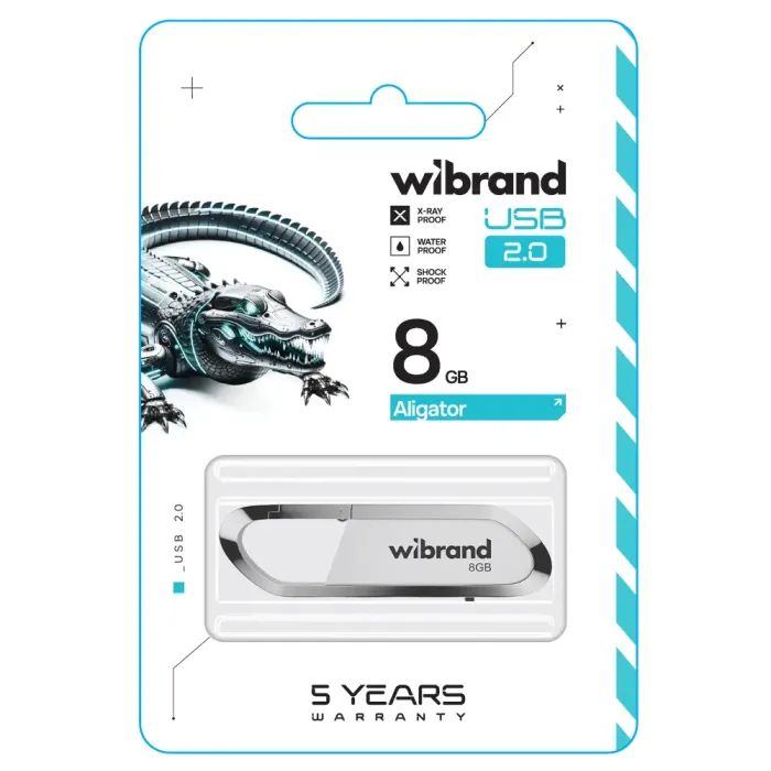USB флеш накопитель Wibrand 8GB Aligator Blue USB 2.0 (WI2.0/AL8U7U) изображение 2
