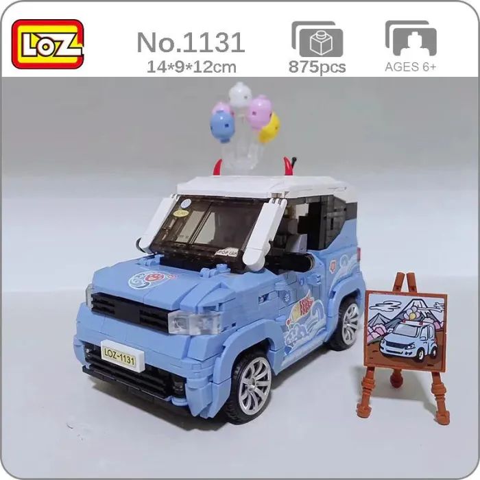 Конструктор LOZ mini Автомобиль MINI голубой (1131) изображение 9