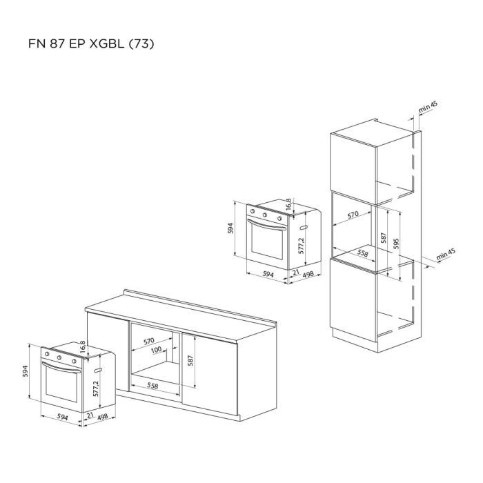 Духовой шкаф Pyramida FN 87 EP XGBL (73) изображение 8