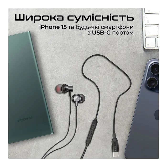 Наушники Promate Silken-C Grey (silken-c.grey) изображение 9