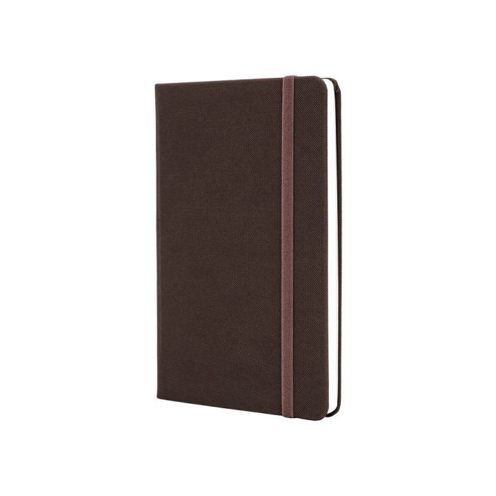 Книга записная Optima А5 SQUARE, твердая обложка, резинка, белый блок клетка, коричневый (O27100-07)