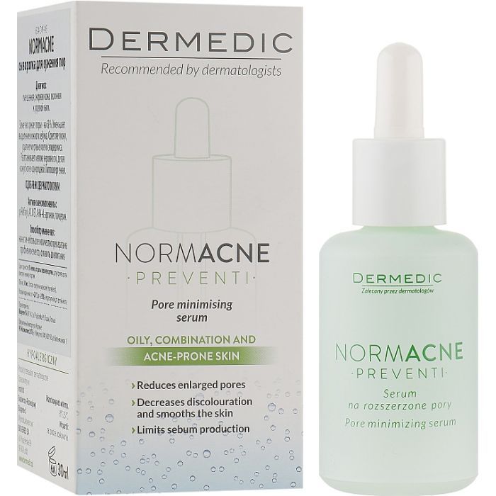 Сироватка для обличчя Dermedic Normacne Для звуження пор 30 мл (5901643171186)