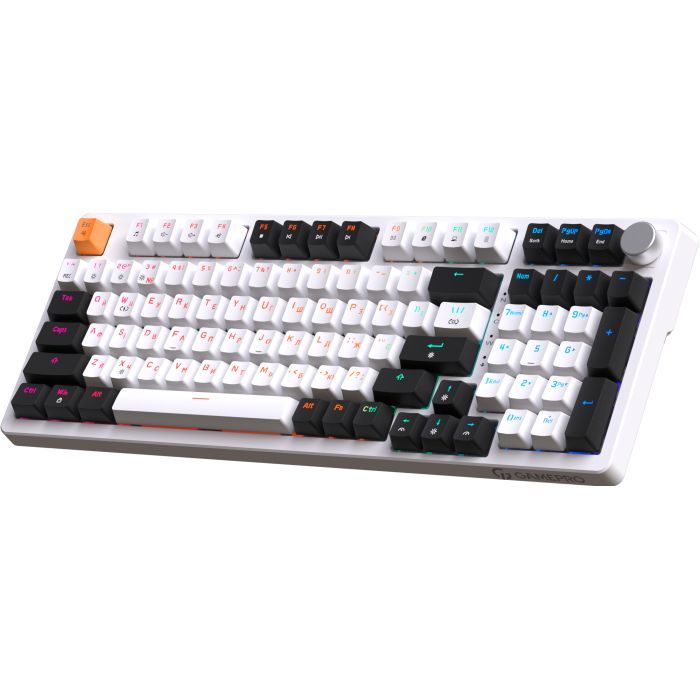 Клавиатура GamePro MK170W Hot-Swap Red Swich RGB USB UA White (MK170W) изображение 3