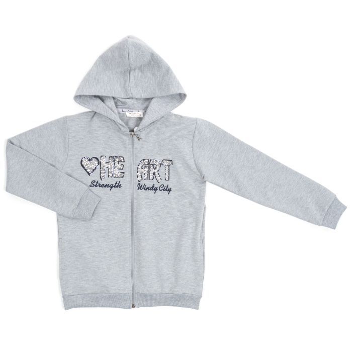 Спортивний костюм дитячий Breeze з пайетками (14631-164G-gray) зображення 2
