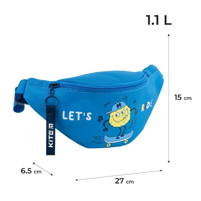 Сумка-бананка Kite Let's Ride Синяя (K24-2577-2) изображение 2