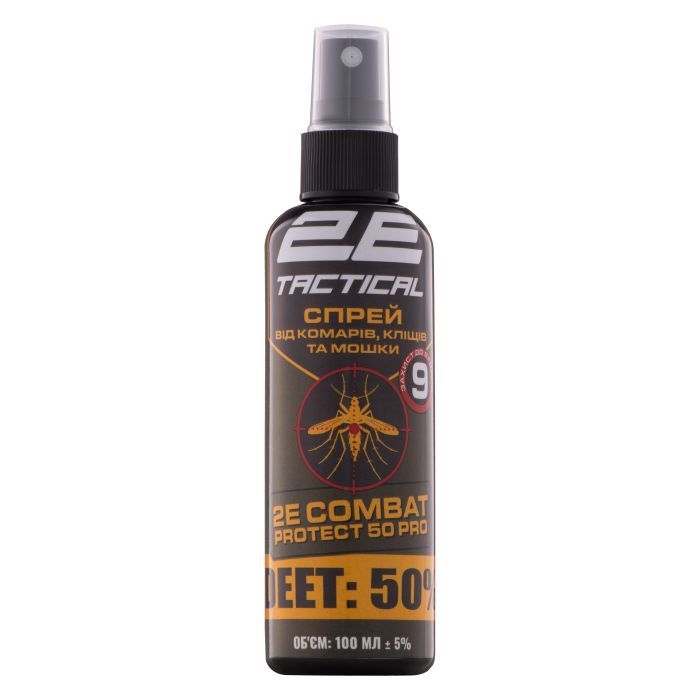Спрей от насекомых 2E Tactical Combat Protect 50 Pro От комаров, клещей и мошки 100 мл (2E-RPLNTDT50-100)